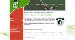 Desktop Screenshot of coleshilltennisclub.com