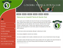 Tablet Screenshot of coleshilltennisclub.com